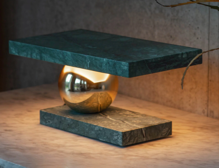 Ex-Display Bert Frank Corbel Table Lamp Green by Bert Frank | Kartar and Seibo